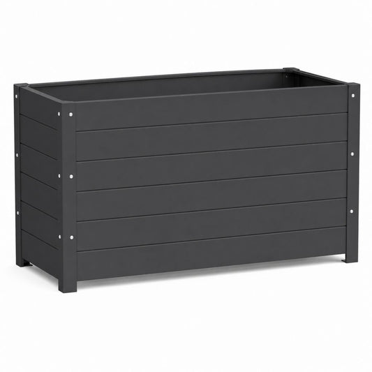Fioriera rialzata rettangolare in acciaio zincato antracite 100 × 40 × 77 cm